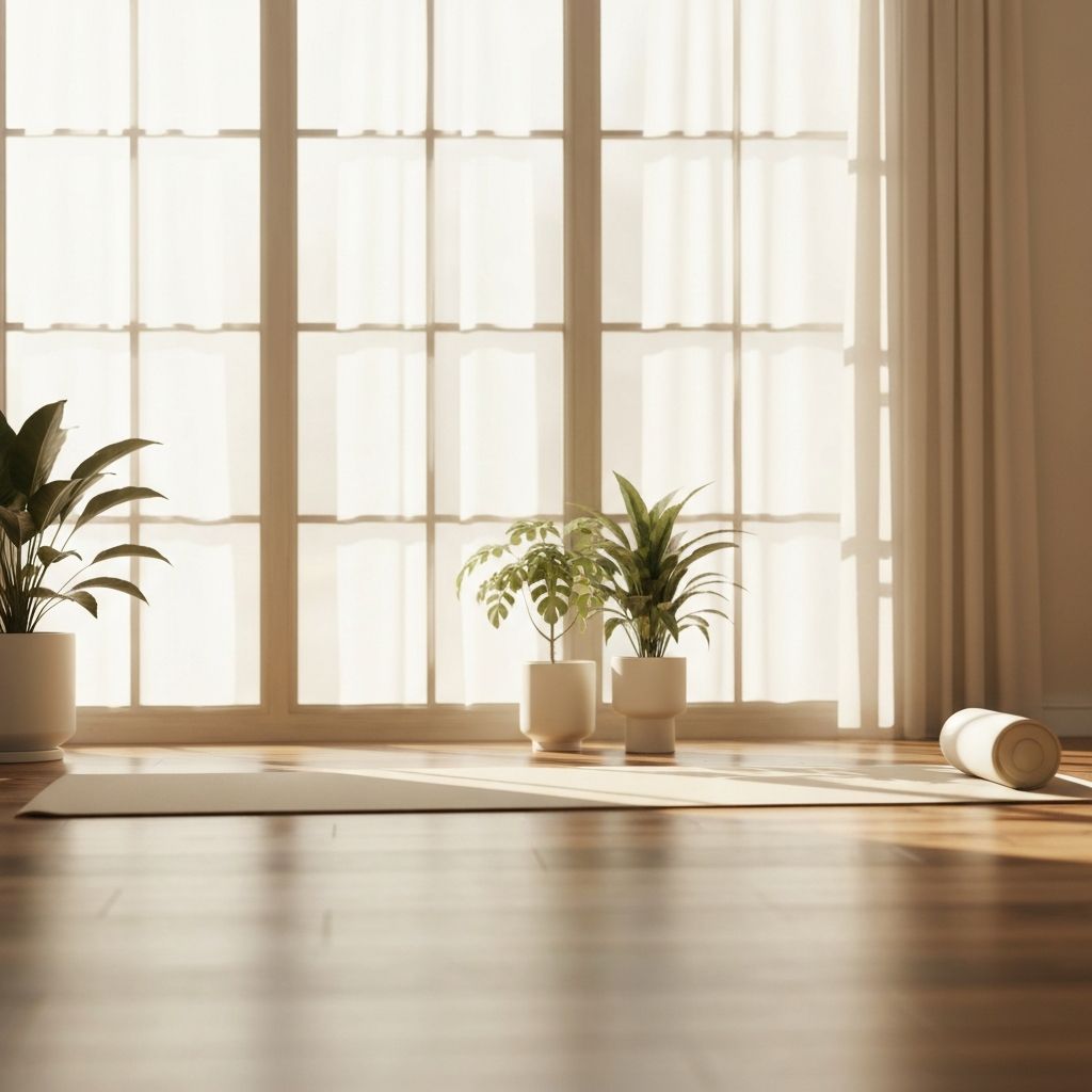 Peaceful morning wellness routine